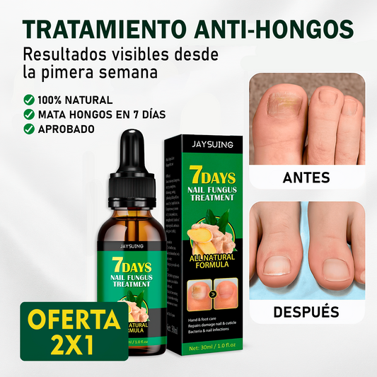TRATAMIENTO ANTI HONGOS 7 DÍAS 100% NATURAL 2x1